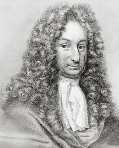 Portrét Gottfrieda Wilhelma von Leibnize (1646-1716), německého matematika, filozofa a vědce, rytina