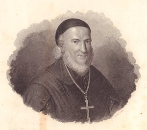 Portrét italského biskupa Adeodata Turchiho (1724-1803), mědirytina G Guzziho z malby Francesca Viciry od William Walcutt