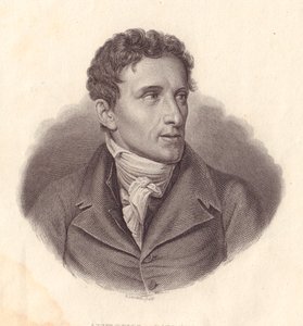 Portrét italského sochaře Antonia Canovy (1757-1822), mědirytina A Locatelliho z malby Giuseppe Bossi