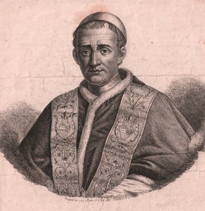Portrét papeže Řehoře XVI. (1765-1846), lept a rytina, z živé kresby, Řím, 5. února od William Walcutt