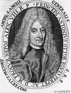 Portrét prince Antonia Ottoboniho (1646-1710), generála papežské armády, rytina od William Walcutt