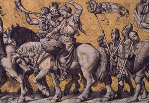 Průvod knížat, dekorace v míšeňském porcelánu