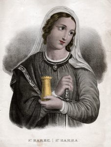 Sainte Barbe, cca 1850 (rytina) od . .