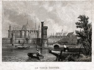 Starý Louvre, začátek 19. století (rytina) od . .
