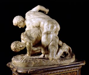 Wrestler, kopie řecké sochy ze 3. století př. n. l. (mramor) (viz také 31428)