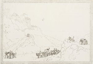 První přelet kanálu balónem, 7. ledna 1785 od Frederick (attr. to) Barnard