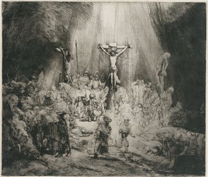 Kristus ukřižovaný mezi dvěma zloději (Tři kříže) od Rembrandt van Rijn