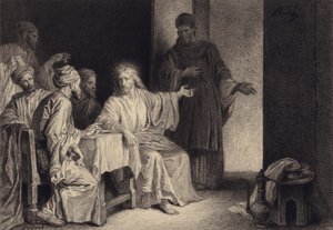 Kristus uzdravil člověka postiženého kapavkou od after Albert Robida