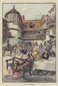 Cour DAuberge od after Albert Robida