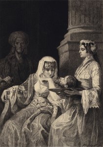 Herodias a hlava Jana Křtitele od after Albert Robida