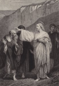 Ježíš dává Petrovi své pověření od after Albert Robida