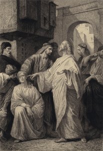 Ježíš uzdravuje hluchého muže od after Albert Robida
