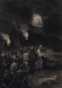 Jidáš zrazující Ježíše od after Albert Robida