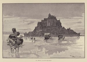 Mont Saint Michel od after Albert Robida