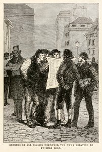Čtenáři všech tříd hltali zprávy týkající se Philease Fogga z knihy Cesta kolem světa za osmdesát dní od Julese Verna (1828-1905), kterou vyryl Louis Dumont (nar. 1822) 1873