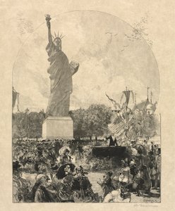 Liberty Enlightening the World, kterou nabídli městu Paříž Američané od after Auguste Louis Lepère