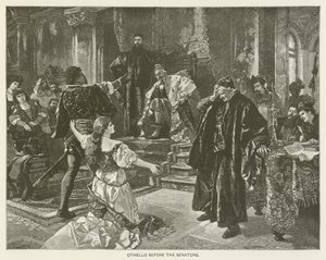 Othello před senátory od after Carl Ludwig Friedrich Becker