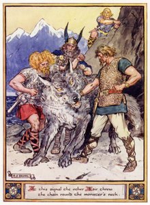Na tento signál hodil druhý Aesir řetěz kolem krku monster od after Charles Edmund Brock