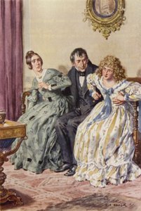 Ilustrace pro Martina Chuzzlewita od after Charles Edmund Brock