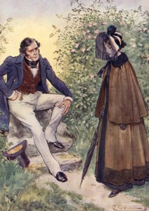 Jane Eyre se setkává s panem Rochesterem u stile