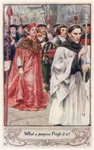 Jaký je to pompézní kněz! od after Charles Edmund Brock