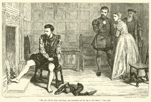Zul si boty a hadici a natáhl nohu k plameni. od after Charles Green