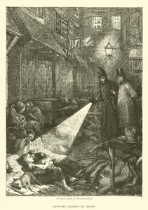 Newport Market v noci od after Charles J. Staniland