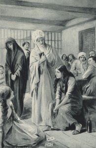 Elizabeth Fryová se volně procházela dovnitř a ven ze sklepení Newgate od after Charles Mills Sheldon