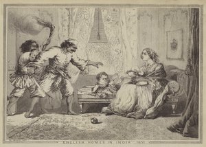 Anglické domy v Indii, 1857 od after Edward Hull