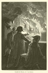 Požár v Moskvě, P P de Segur od after Emile Antoine Bayard