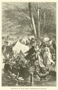 Hostina na Ženevském jezeře, Mademoiselle de Scudery od after Emile Antoine Bayard