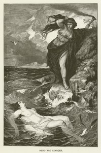 Hrdina a Leander od after Ferdinand Keller