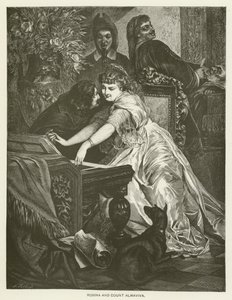 Rosina a hrabě Almaviva od after Ferdinand Keller