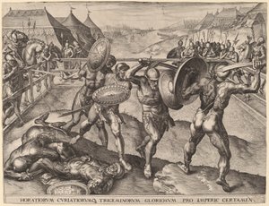 Bitva u Horatii a Curiatii od after Frans Floris I