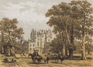 Hrad Glamis, Forfarshire (chromolitho)