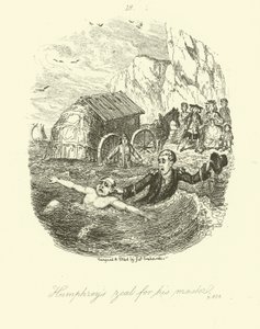 Ilustrace pro Humphry Clinker od Tobiase Smolletta od after George Cruikshank