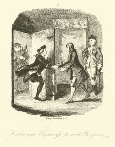Ilustrace pro Peregrine Pickle od Tobiase Smolletta od after George Cruikshank