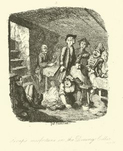 Ilustrace pro Roderick Random od Tobiase Smolletta od after George Cruikshank