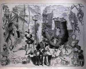 Scény z Drury Lane a pantomimy z Covent Garden, z The Illustrated London News, 7. ledna 1882 od after George Cruikshank