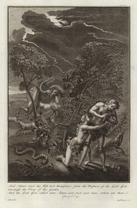 Adam a Eva, Pád od after Gerard Hoet