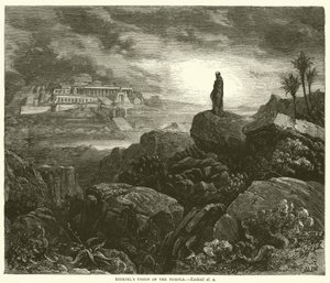 Ezechiel Vize chrámu, Ezekiel, xl, 2 od Gustave after Dore