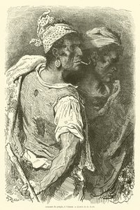 Obyčejní lidé ve Valence od Gustave after Dore