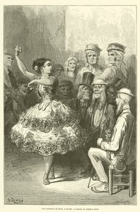 Taneční akademie v Seville od Gustave after Dore