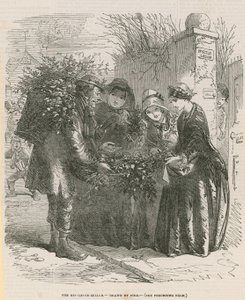 Prodejce jmelí (rytina) od after Hablot Knight Browne