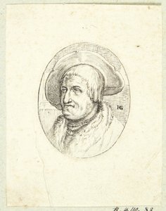 Fantasy portrét starého muže s kloboukem od after Hendrick Goltzius