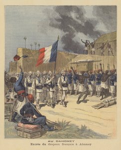Vstup francouzské vlajky do Abomey, Dahomey