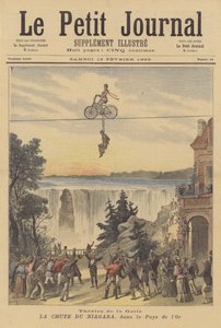 Rekreace Niagarských vodopádů v představení Le Pays fOr v Theater de la Gaite