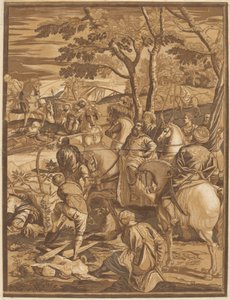 Ukřižování (pravý panel) od after Jacopo Tintoretto John Baptist Jackson