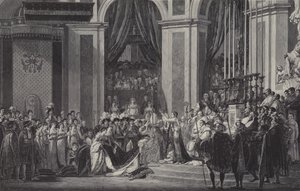 Korunovace Napoleona francouzským císařem v Notre Dame de Paris, 1804 od after Jacques Louis David