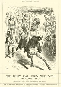 Derby, 1867, Dizzy vítězí s Reform Bill od after John Tenniel